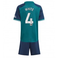 Camiseta Arsenal Benjamin White #4 Tercera Equipación Replica 2023-24 para niños mangas cortas (+ Pantalones cortos)